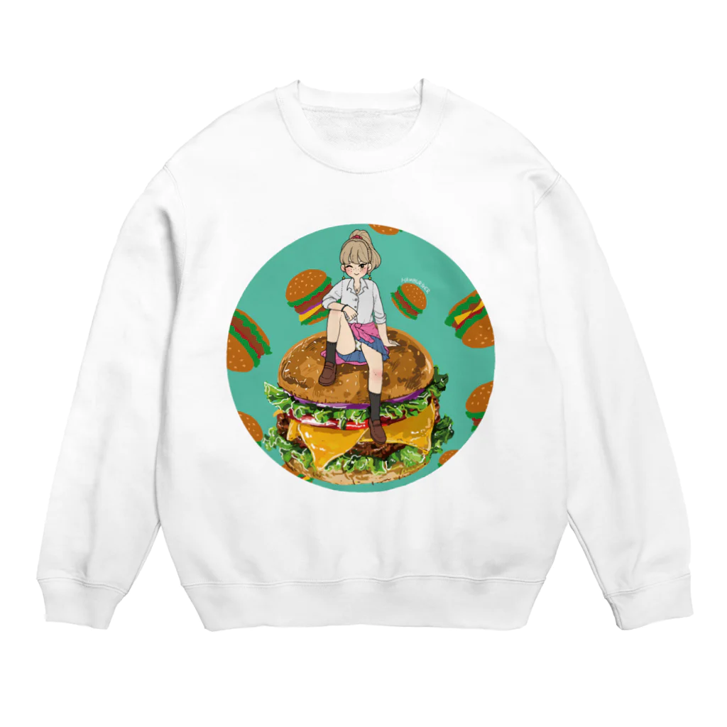 1506のハンバーガーとJK Crew Neck Sweatshirt