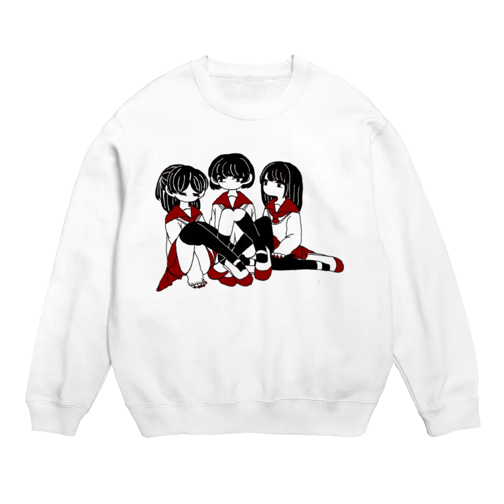 落ちてく落ちてくのじょしこうせい Crew Neck Sweatshirt