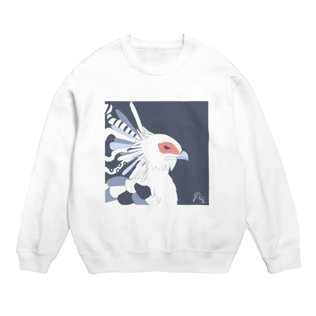 シン・オカダ(shinoka)の蛇喰鷲 ヘビクイワシ [ #珠鶏雑貨 ] Crew Neck Sweatshirt