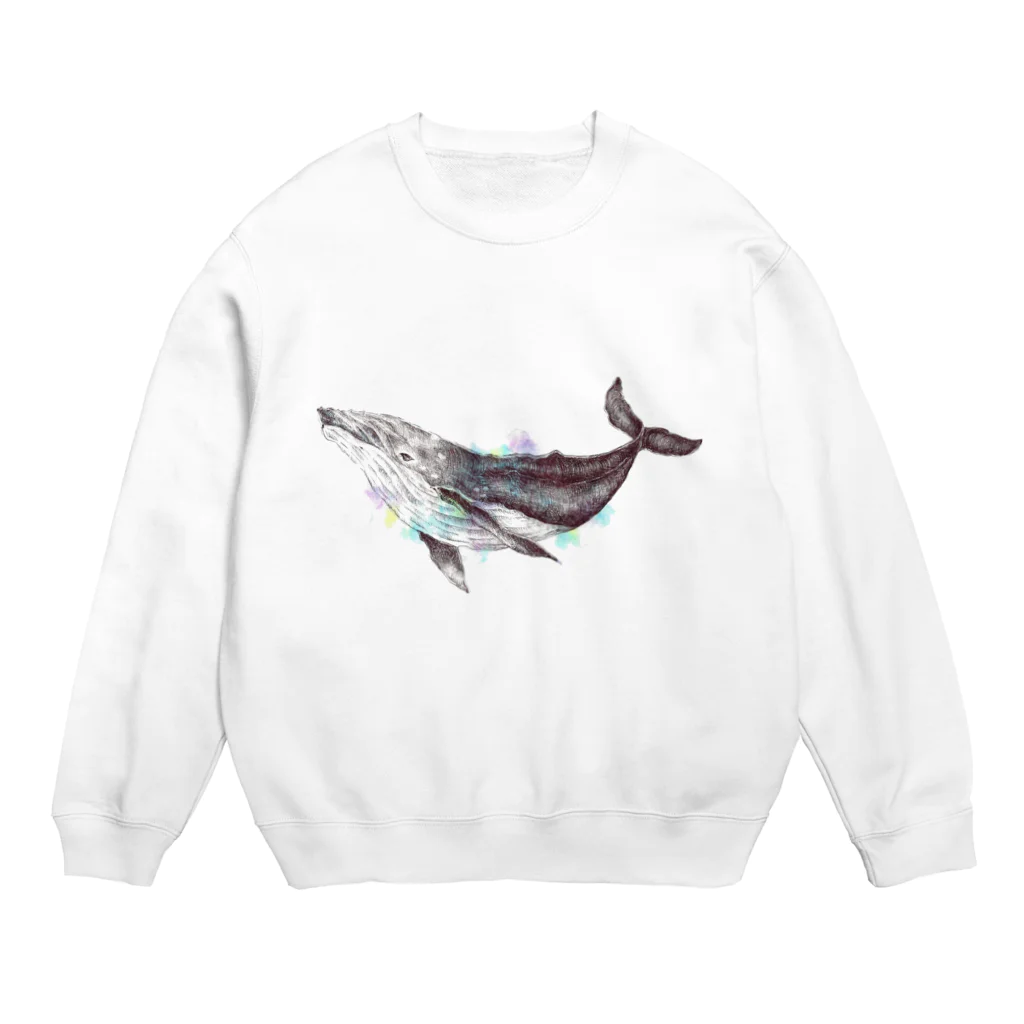 鈴野綾菜の空のクジラ Crew Neck Sweatshirt