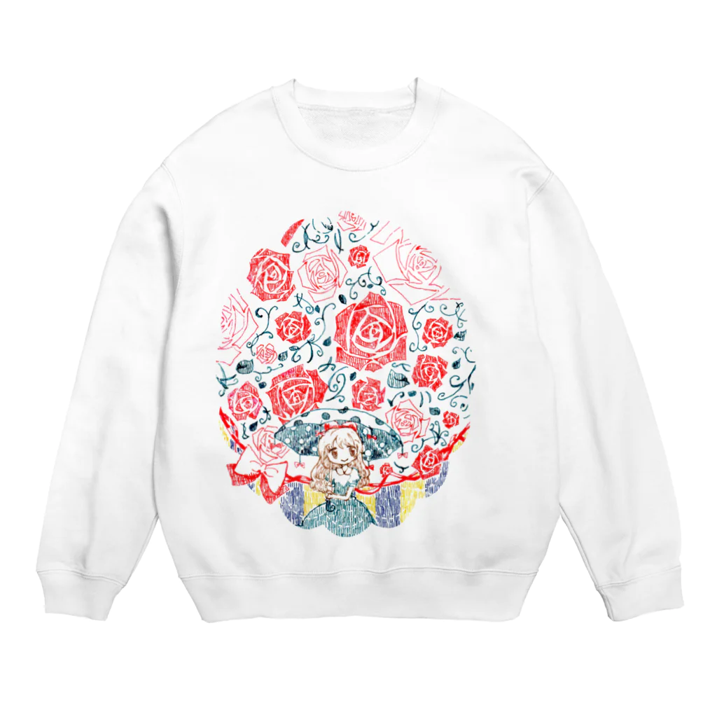 あおみの薔薇降りアリス Crew Neck Sweatshirt