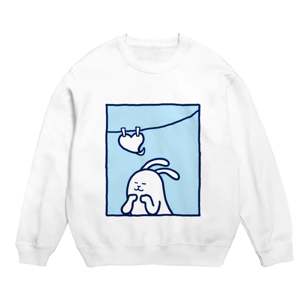 usamiyosioのうさみよしお「ココロの洗濯」 Crew Neck Sweatshirt