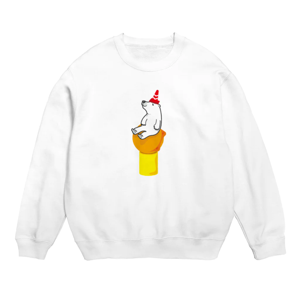 ひねもす屋　2号店の浮き球と三角コーン2 Crew Neck Sweatshirt