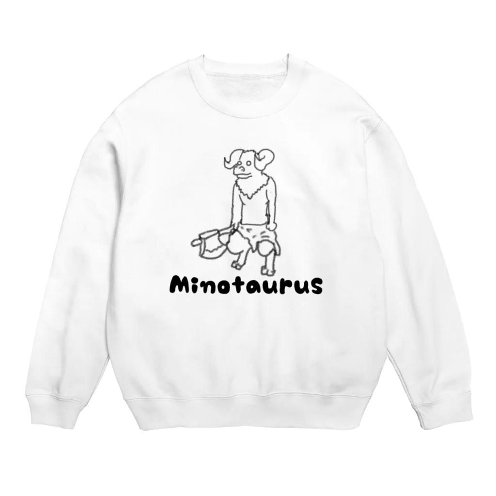 ハサムのゆるかわミノタウロス Crew Neck Sweatshirt