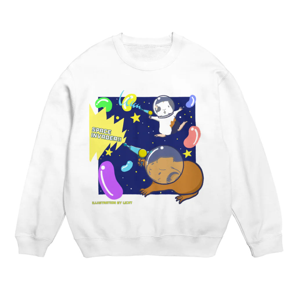 Lichtmuhleの戦うモルモット Crew Neck Sweatshirt