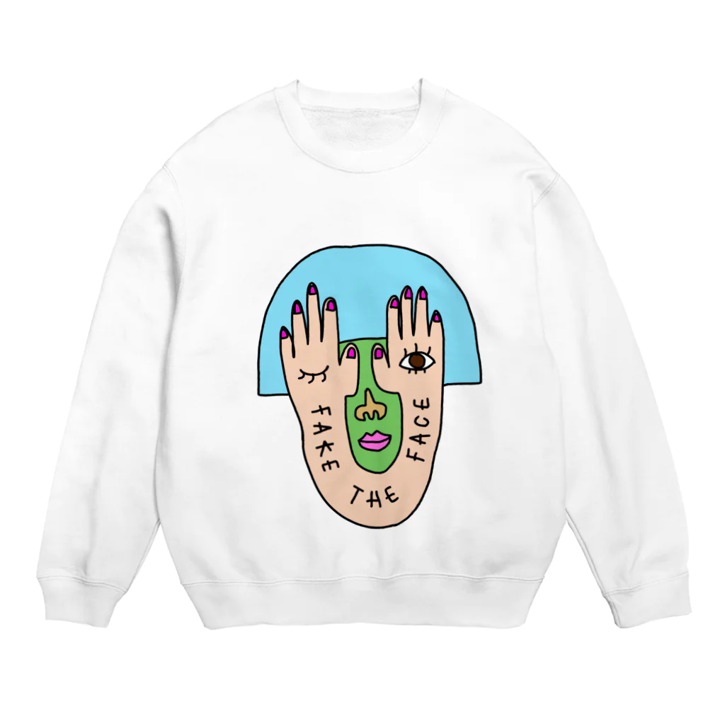 1104のFAKE THE FACE Crew Neck Sweatshirt