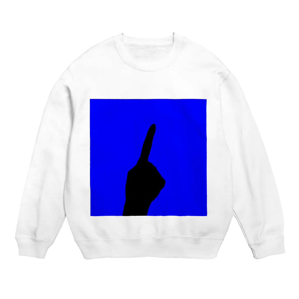 QB🦖のワンハンド・ブルー Crew Neck Sweatshirt