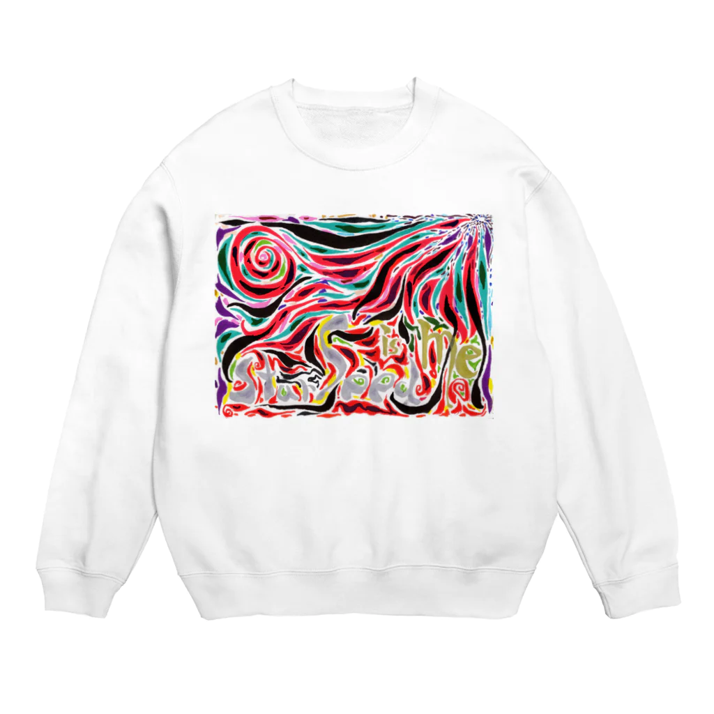 Yo+Ichiro.Universe.ArtのStar Seed is me. Crew Neck Sweatshirt