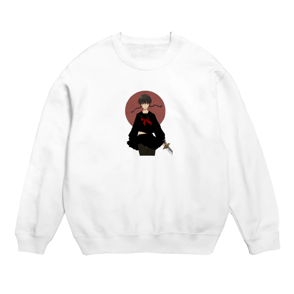 山本壱子@原稿が来いの日ノ本乙女 Crew Neck Sweatshirt