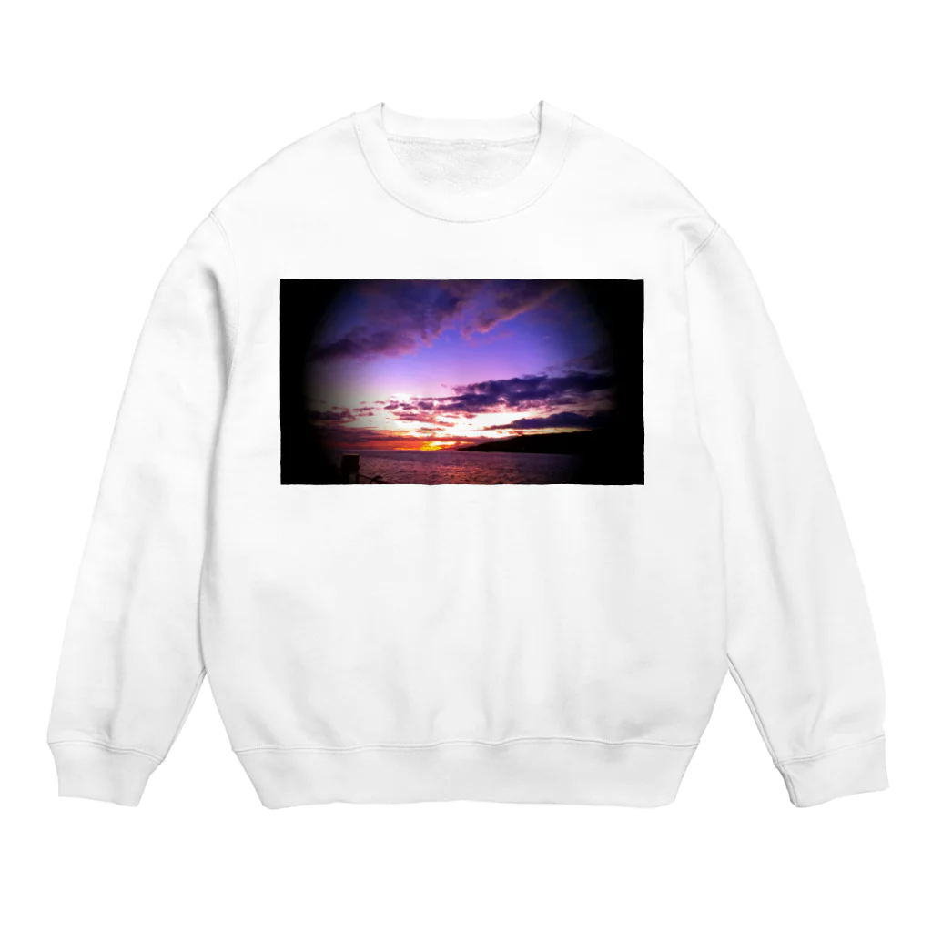 Ｙ子のマウイ島日没 Crew Neck Sweatshirt