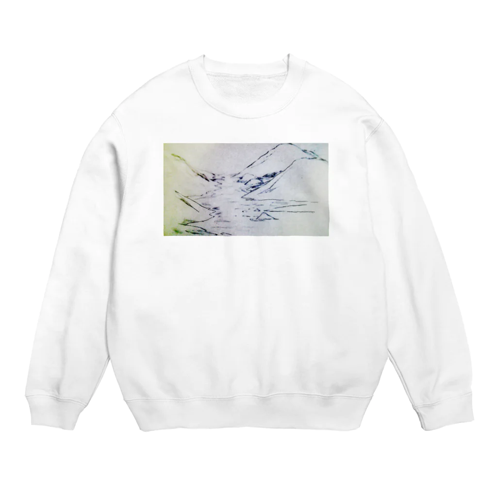 hentouの山と川 Crew Neck Sweatshirt