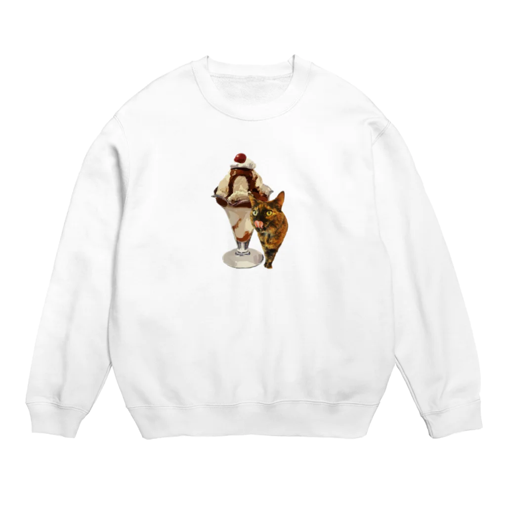 保護猫カフェ「駒猫」さん家のNo.6 そぼろちゃん♪ Crew Neck Sweatshirt