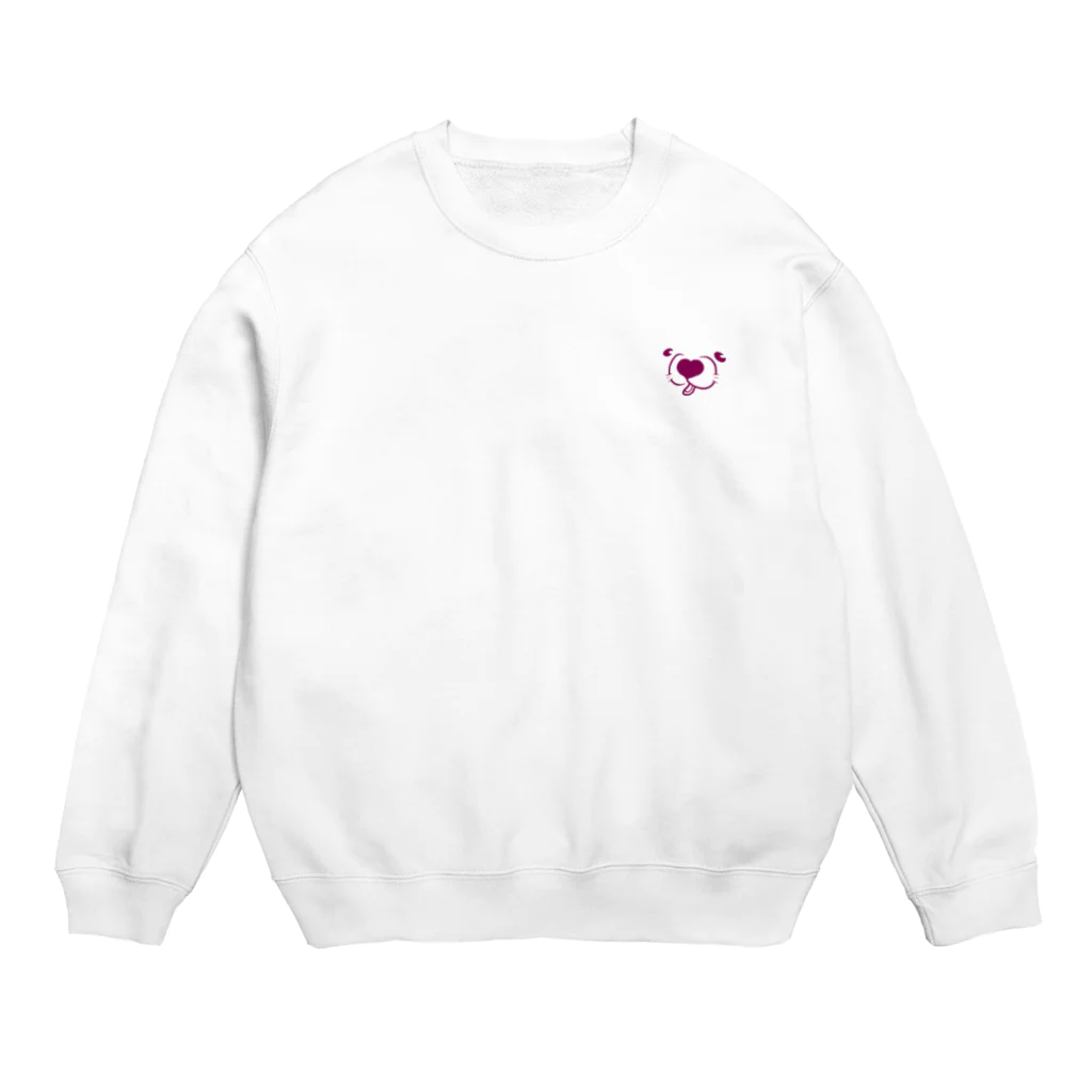 mugioのあの犬/フェイス Berry Crew Neck Sweatshirt