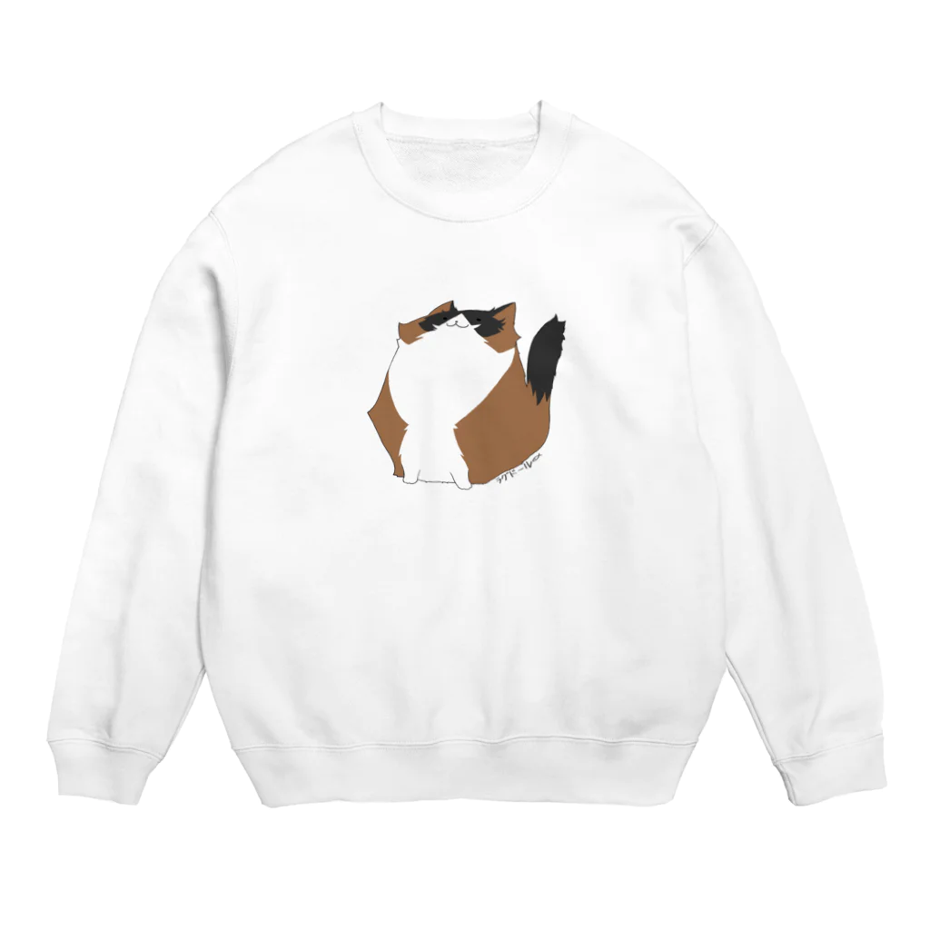 猫丸のしかくねこラグドール Crew Neck Sweatshirt