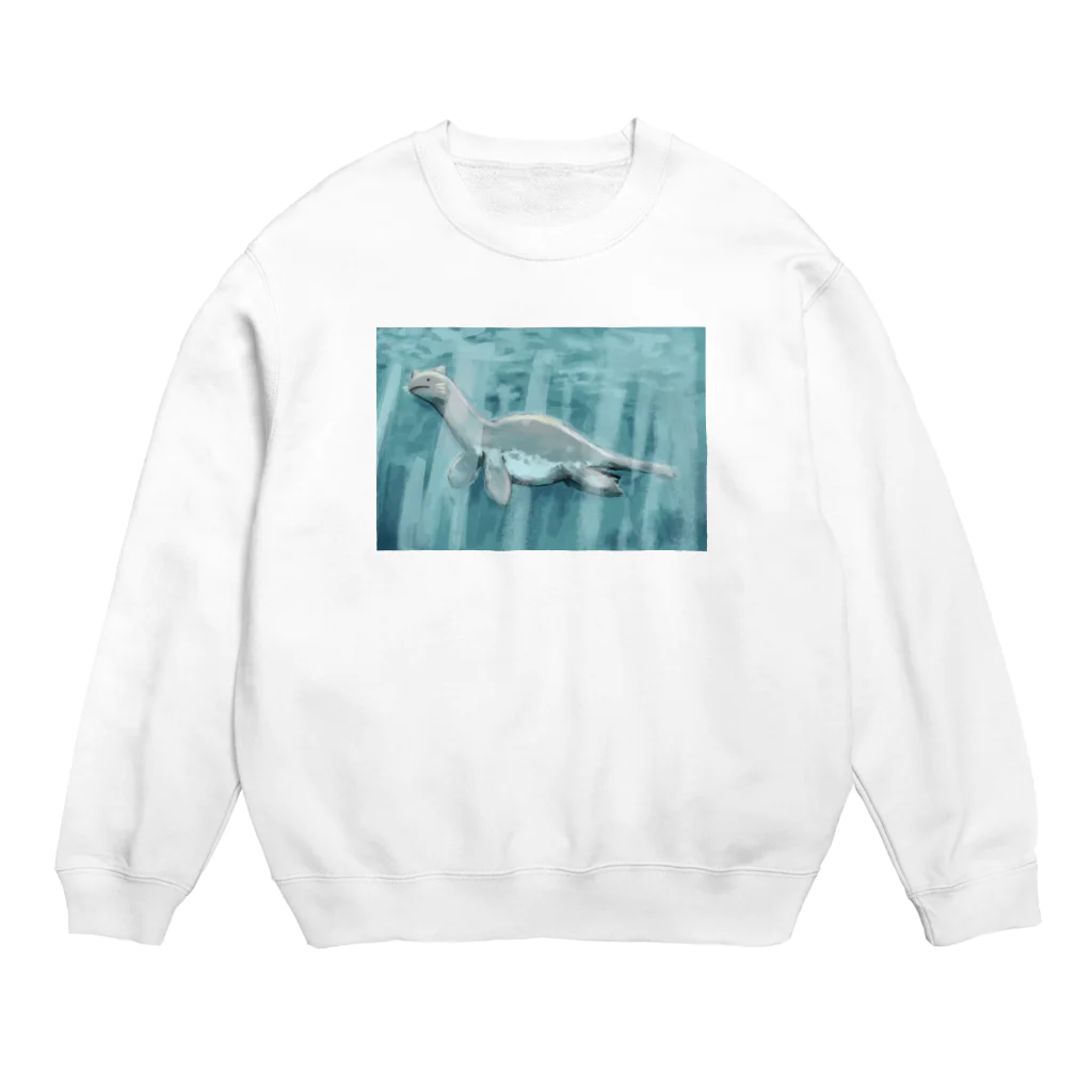 華氏-20°の猫耳恐竜 Crew Neck Sweatshirt