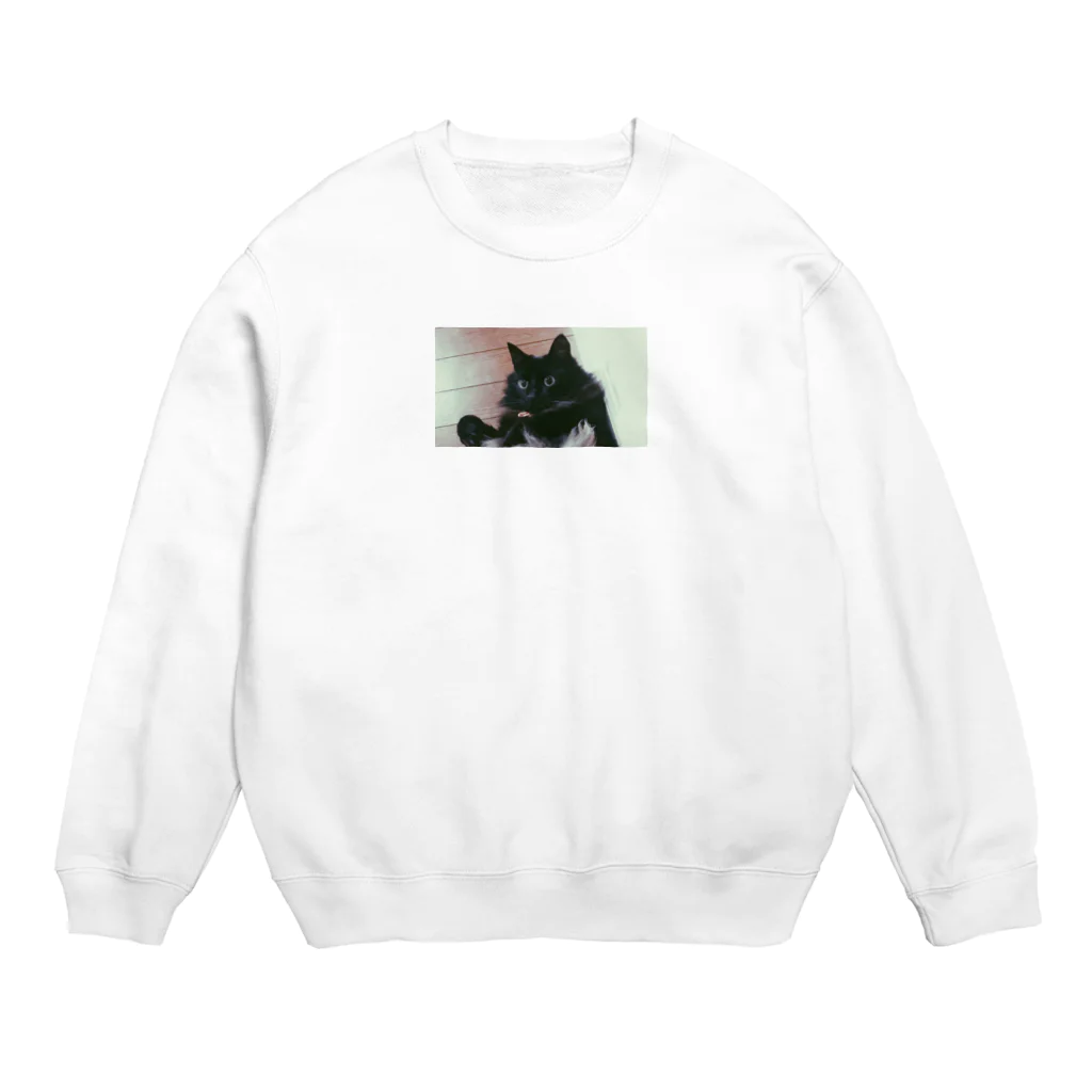 黒猫の住処の黒猫びっくりシリーズ Crew Neck Sweatshirt