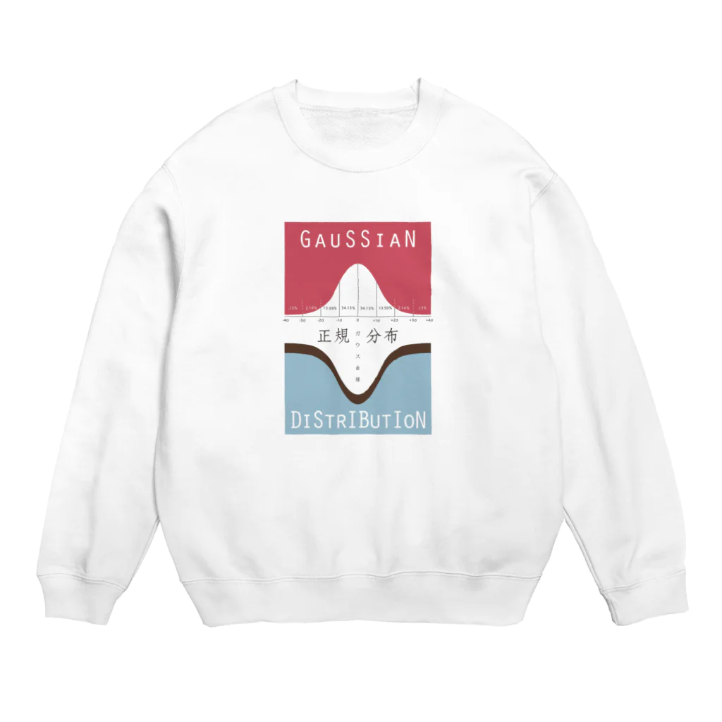 関野絡繰堂のガウシアン Crew Neck Sweatshirt