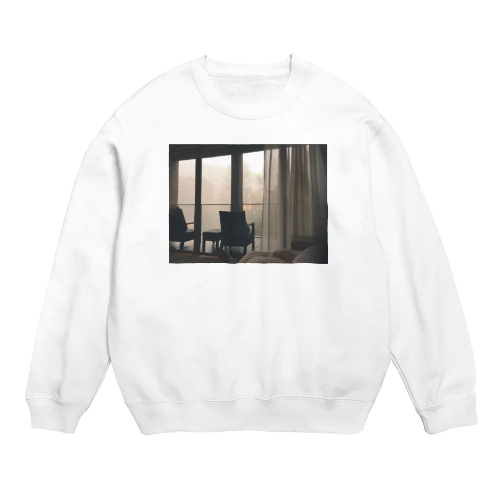 ran_raspberryの朝靄のなかのまどろみ Crew Neck Sweatshirt