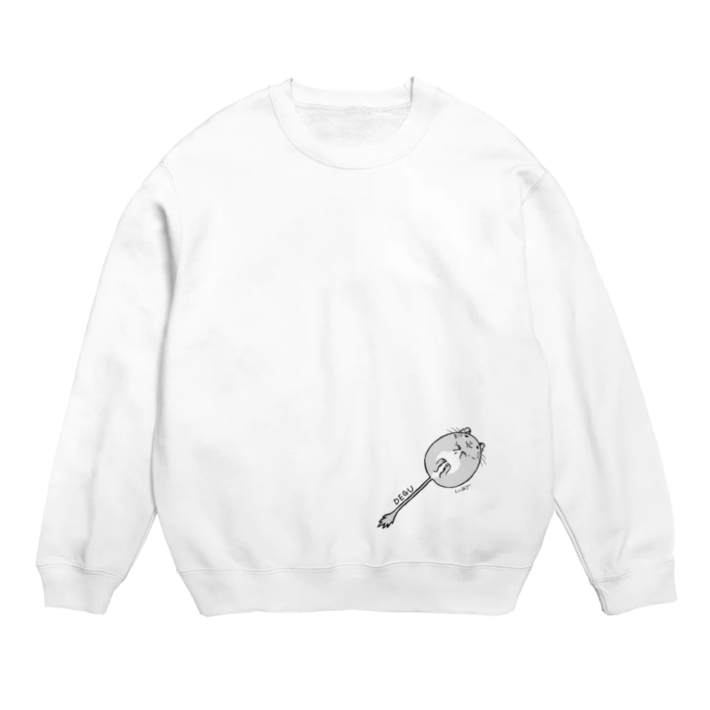 でっぱ王国の小脇にデグー Crew Neck Sweatshirt