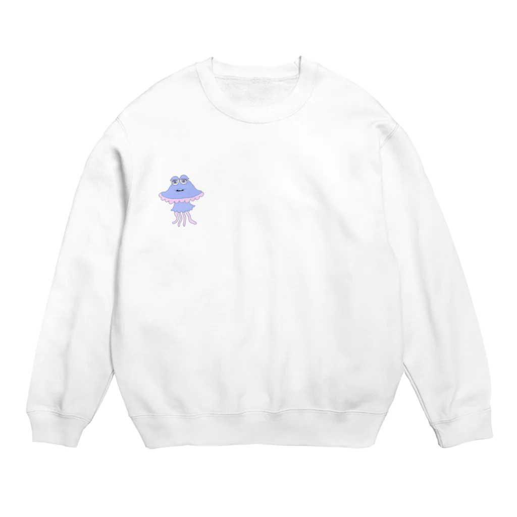 ぎょんすの寺子屋のクラゲ（開眼） Crew Neck Sweatshirt