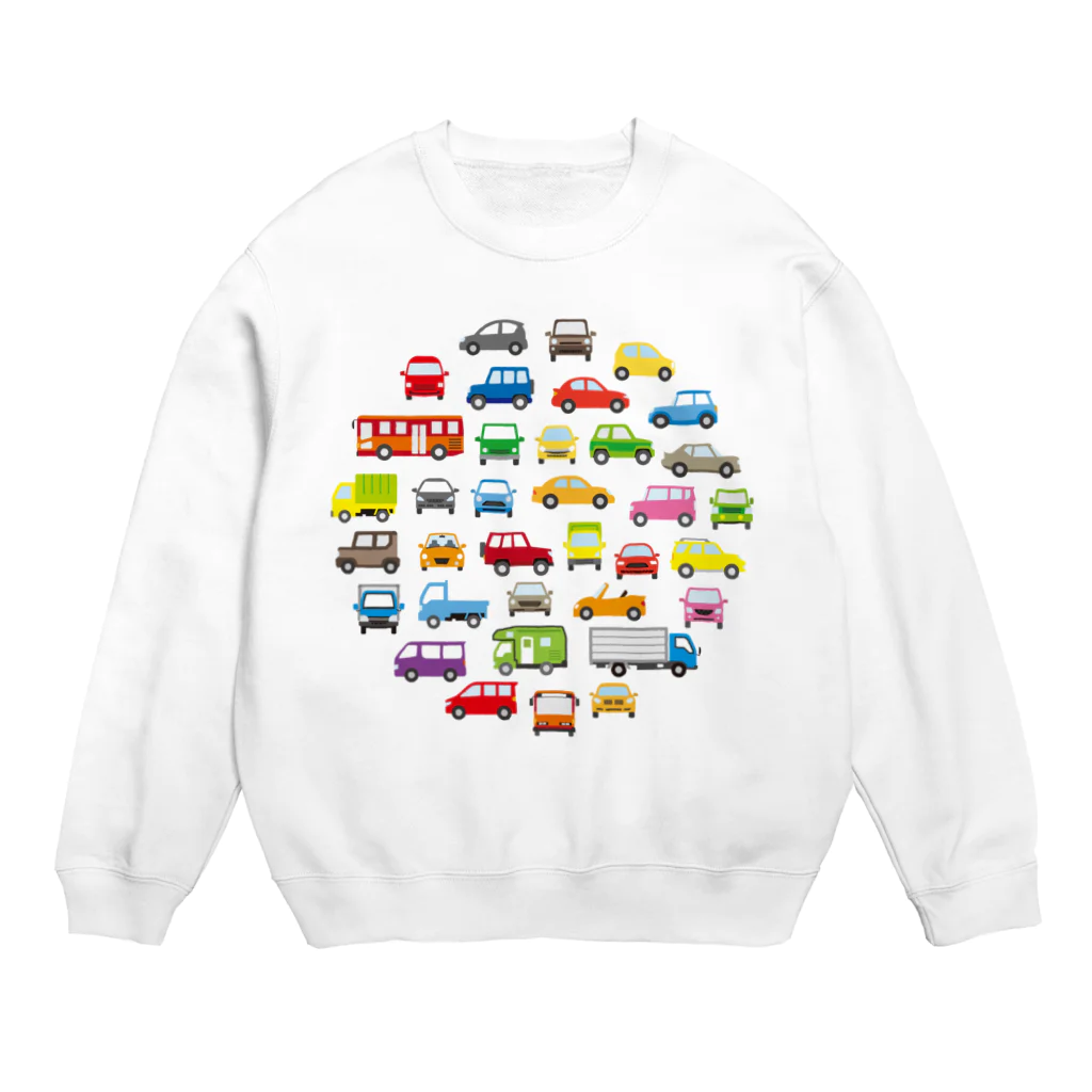 かわいいデザインのグッズ屋さんの色んな車のサークルギャラリー Crew Neck Sweatshirt