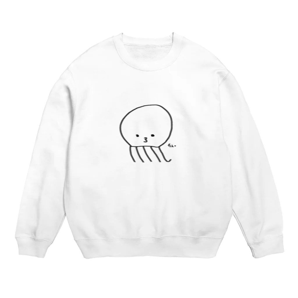 おもち屋さんの「ちぇっ」なクラゲ Crew Neck Sweatshirt