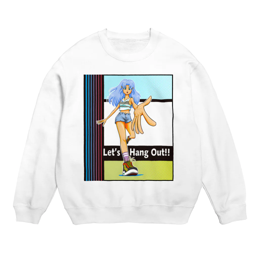 nidan-illustrationのLet's Hang Out!! Crew Neck Sweatshirt