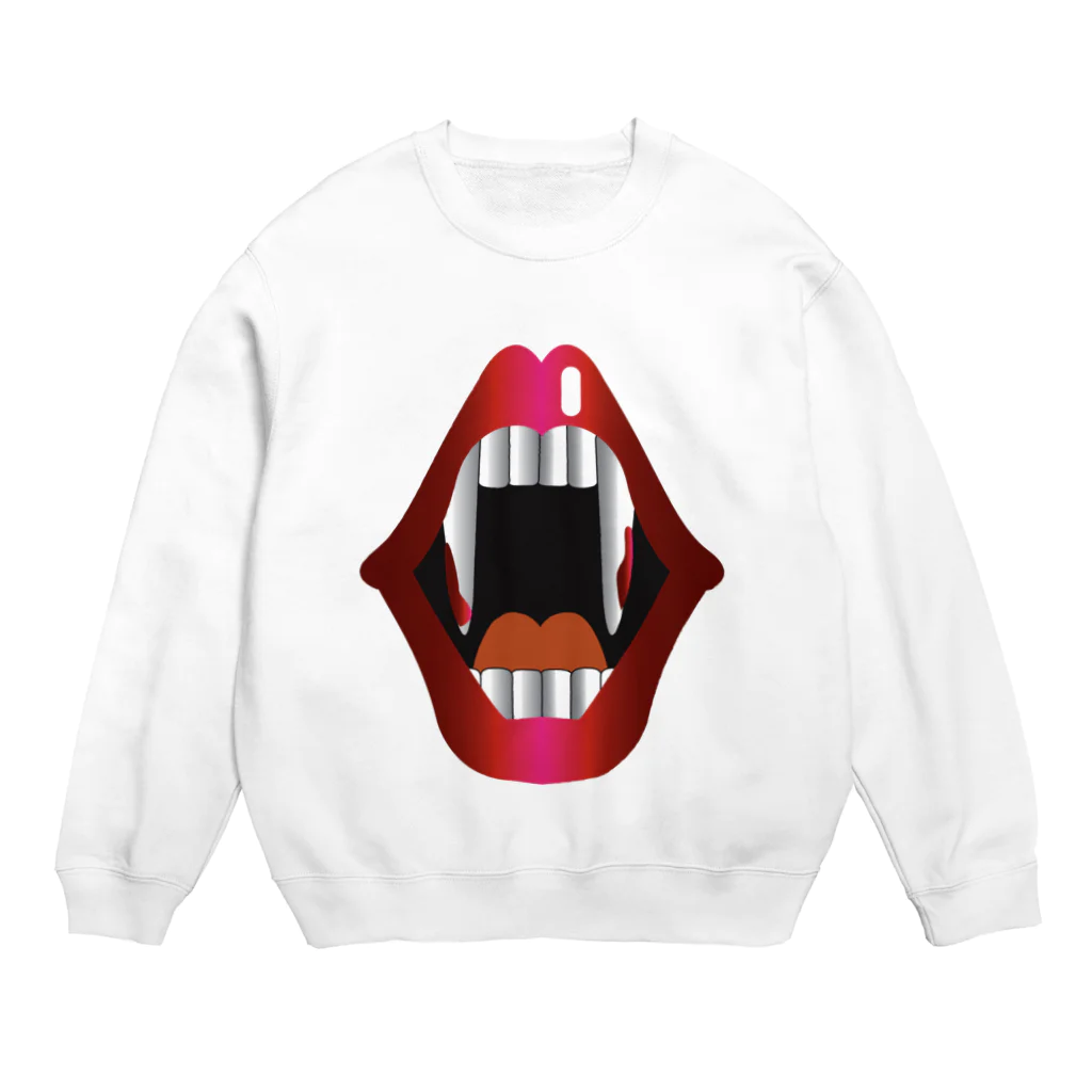 art_charachikiのきゅうけつき Crew Neck Sweatshirt