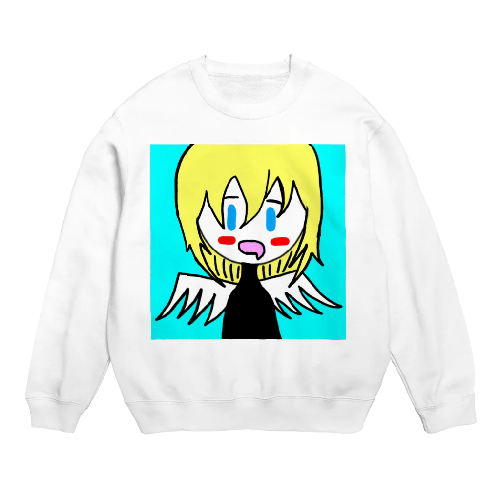 市イラストグッズショップの天然天使ちゃん Crew Neck Sweatshirt