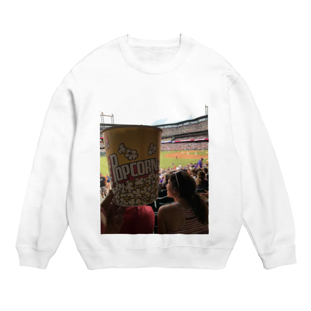 ハンターハンター楽しいのアメリカのポップコーン Crew Neck Sweatshirt