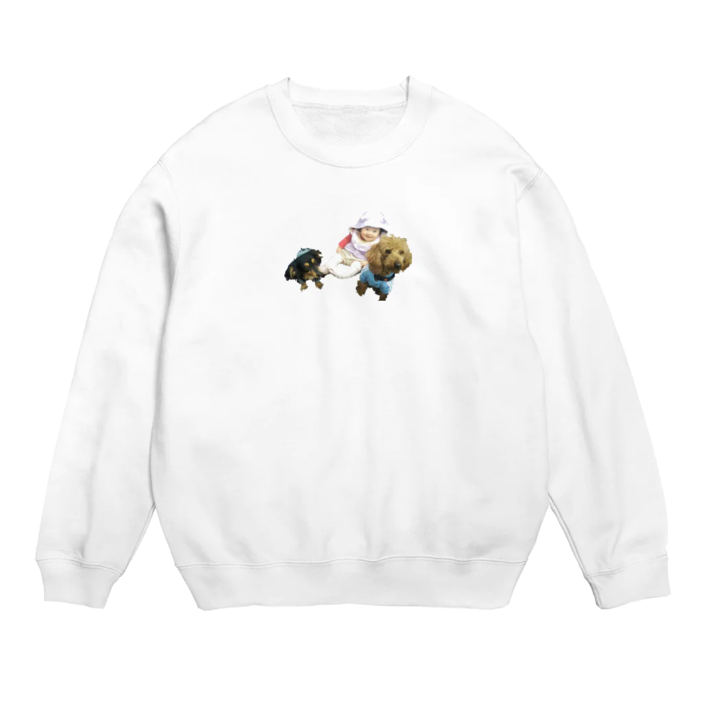 あらきめい工房の看板娘と看板犬 Crew Neck Sweatshirt