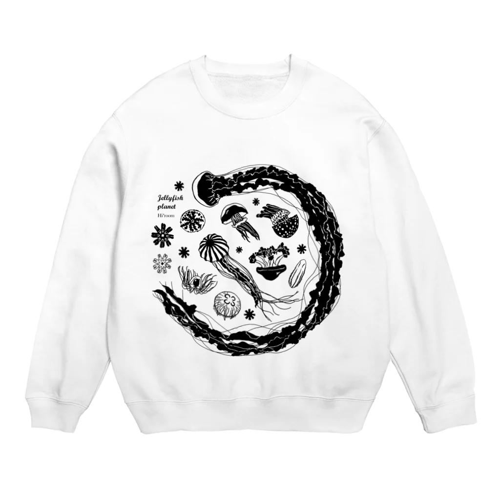 Hi*roomのJellyfish planet（クラゲの惑星） Crew Neck Sweatshirt