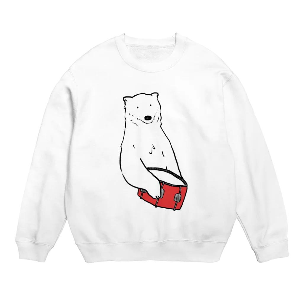 のわきのしろくま(スネア上半身) Crew Neck Sweatshirt