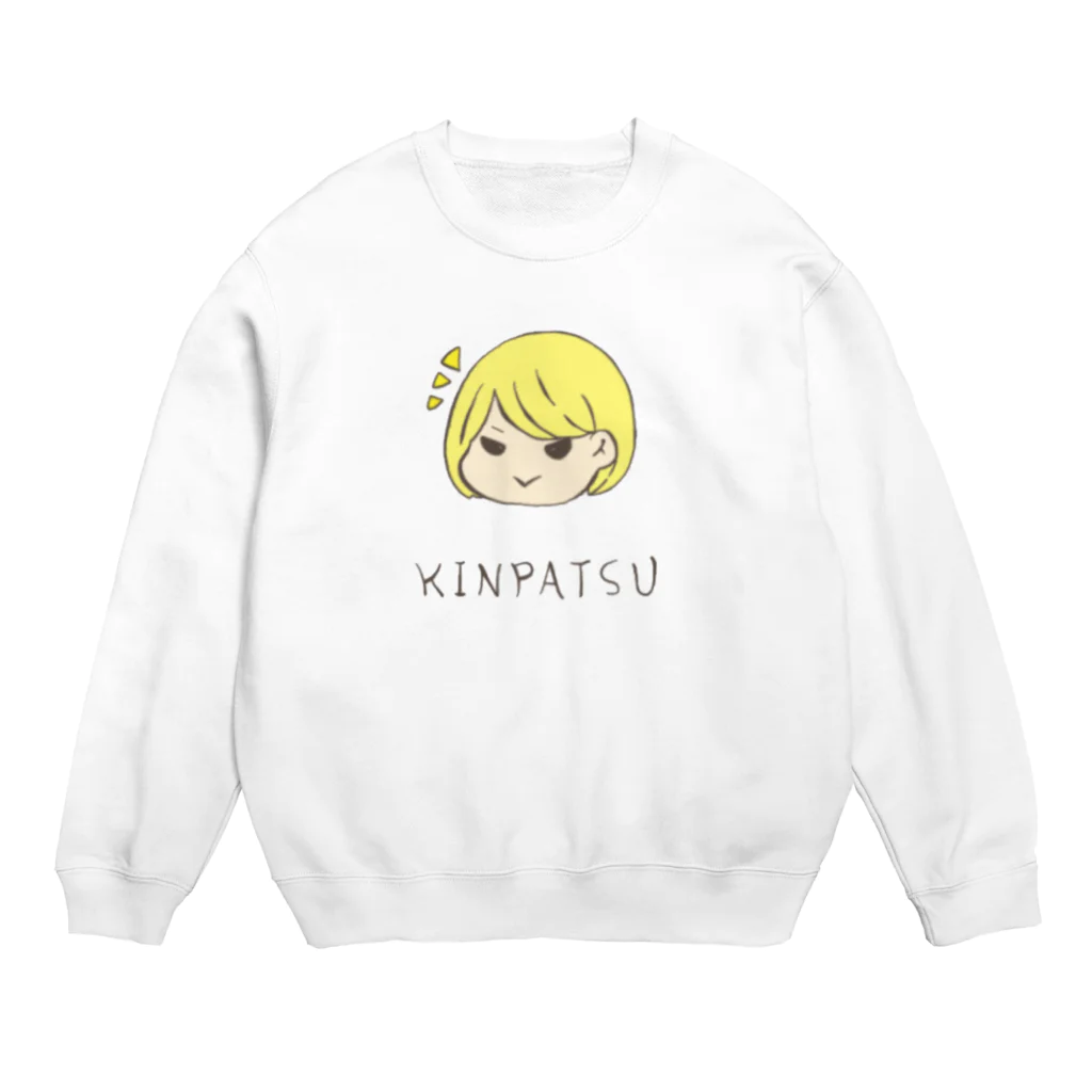 Tubaki0930の金髪ボブちゃん Crew Neck Sweatshirt