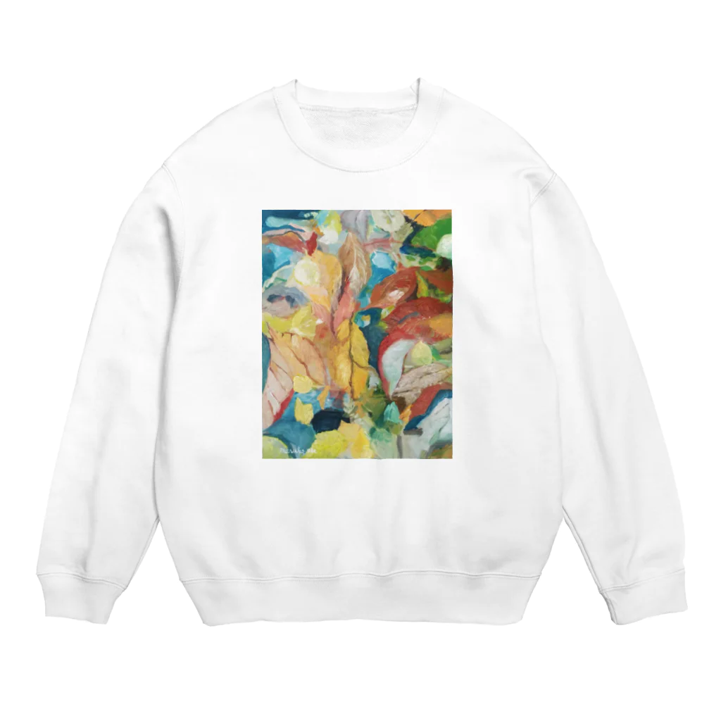 樽猫堂  安部円子の「落ち葉」 Crew Neck Sweatshirt