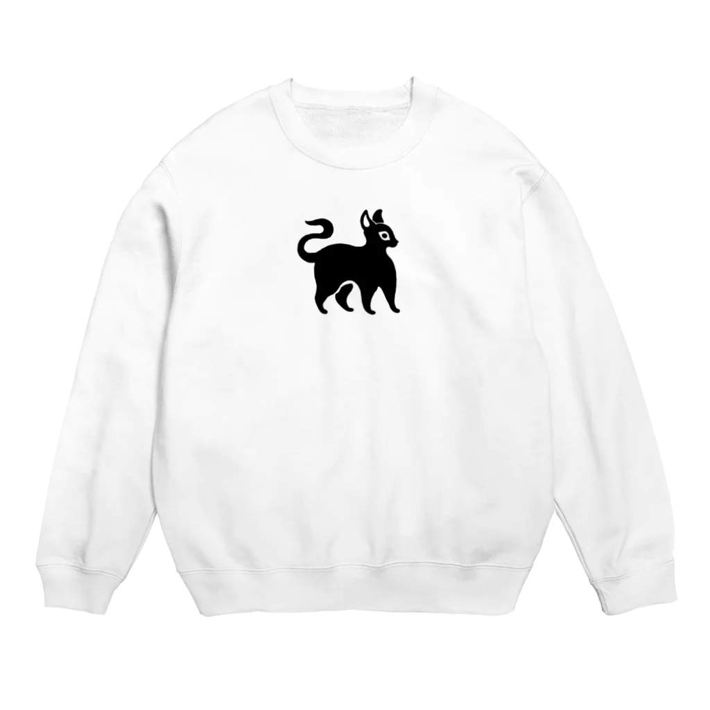 ツバメ堂の黒猫 Crew Neck Sweatshirt