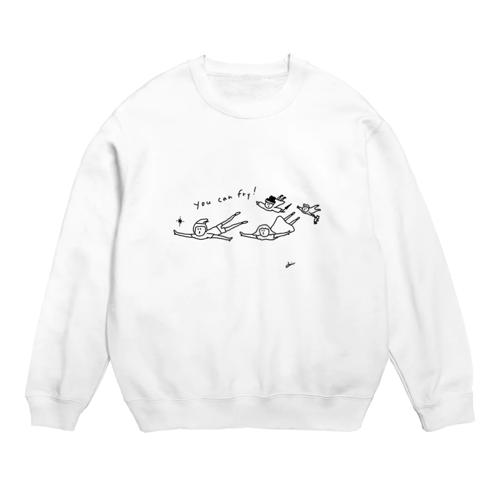 ちあきのいくら丼のゆるくユーキャンフライ Crew Neck Sweatshirt