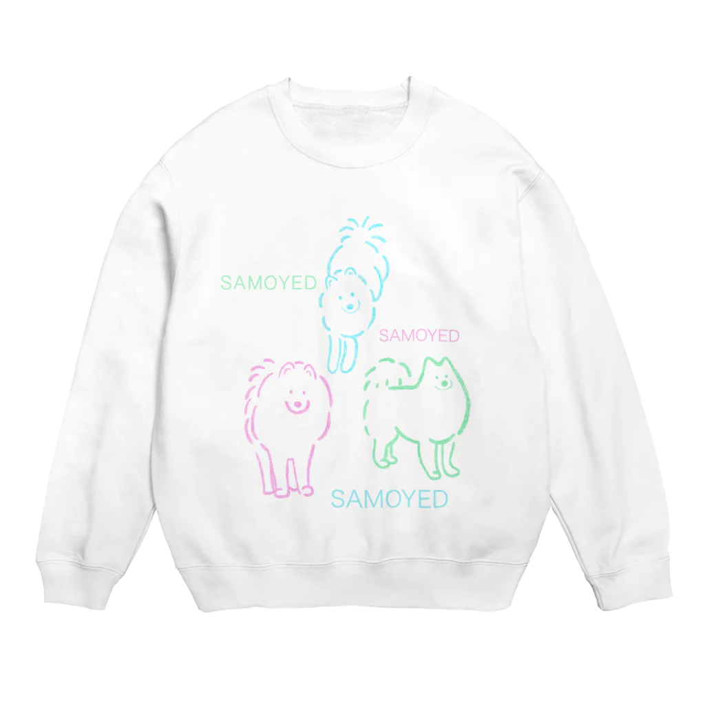 お菓子パーラーのSAMOYED いぬ サモエド Crew Neck Sweatshirt