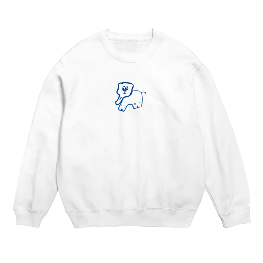 ヨリミサトのやばゾウくん〜偉大なるゾウのTシャツ〜 Crew Neck Sweatshirt