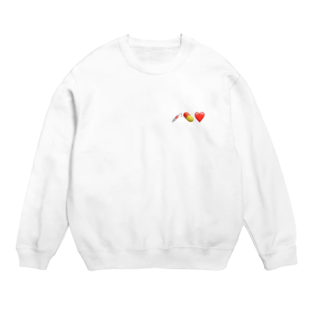 airipoyopoyoのお薬飲めたね Crew Neck Sweatshirt