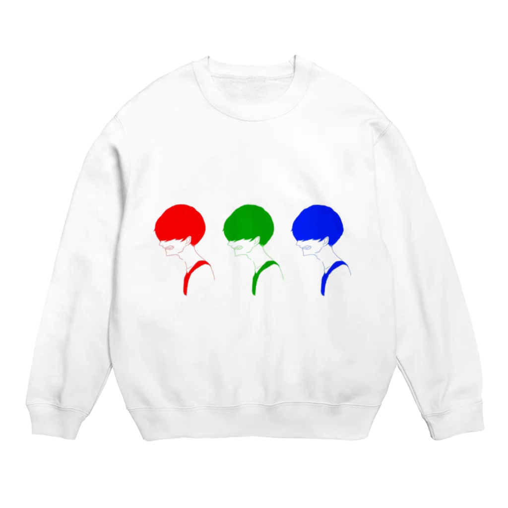 千葉のカラフルマッシュくん Crew Neck Sweatshirt