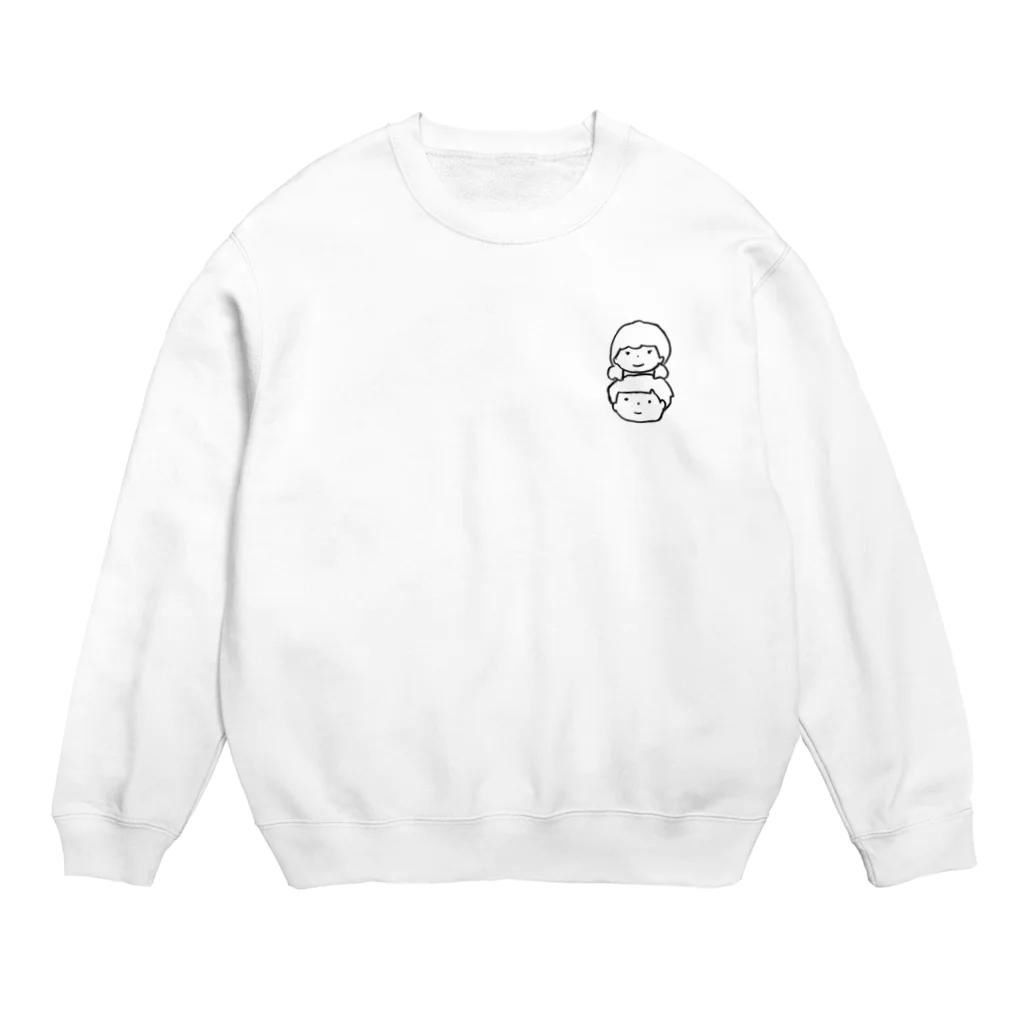 ホワイトボードちゃんのつよき女の子とやさしい男の子 Crew Neck Sweatshirt