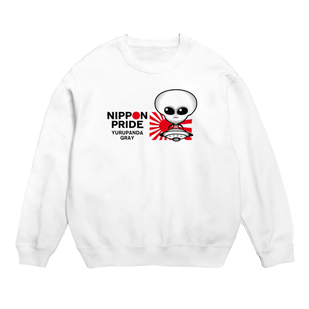 ゆるパンダのネットの話題ch 公式グッズSHOPのグレー UFO Design Crew Neck Sweatshirt