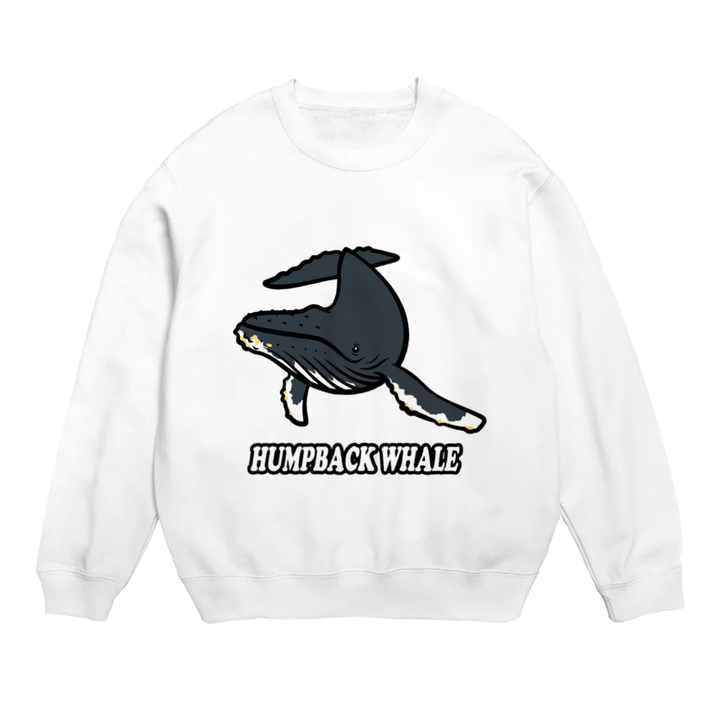 くじら屋のザトウクジラ Crew Neck Sweatshirt