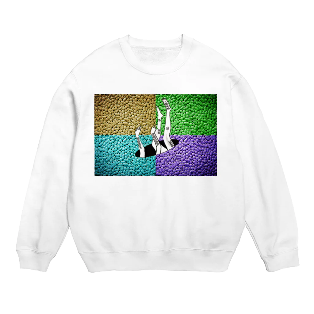 PSYCHEDELIC ART Y&Aの脱落 Crew Neck Sweatshirt