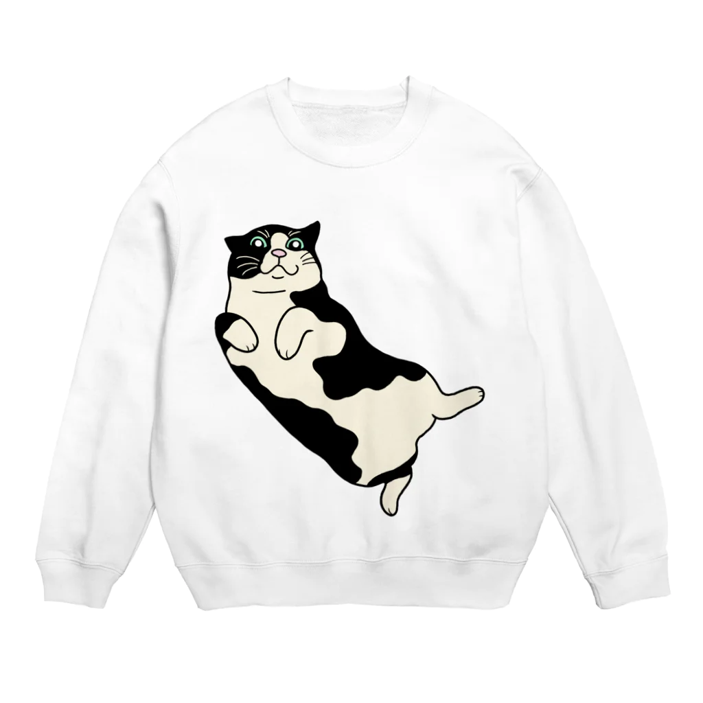 まろ☆まろち@まんが道のなでてにゃん！ Crew Neck Sweatshirt