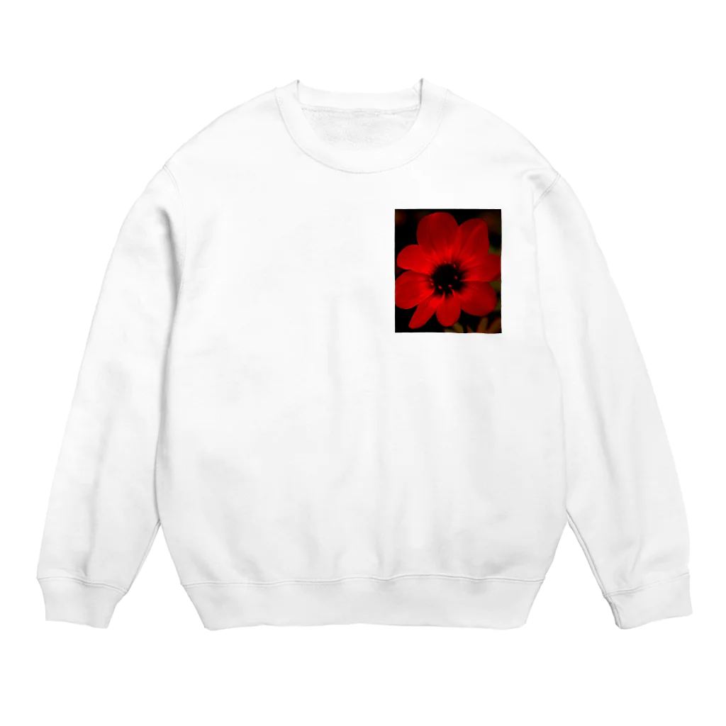 suzuri_fsnの赤い花 Crew Neck Sweatshirt