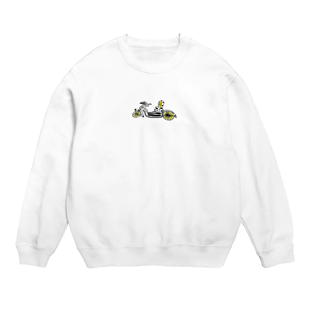 仝仝仝のbike smile Crew Neck Sweatshirt