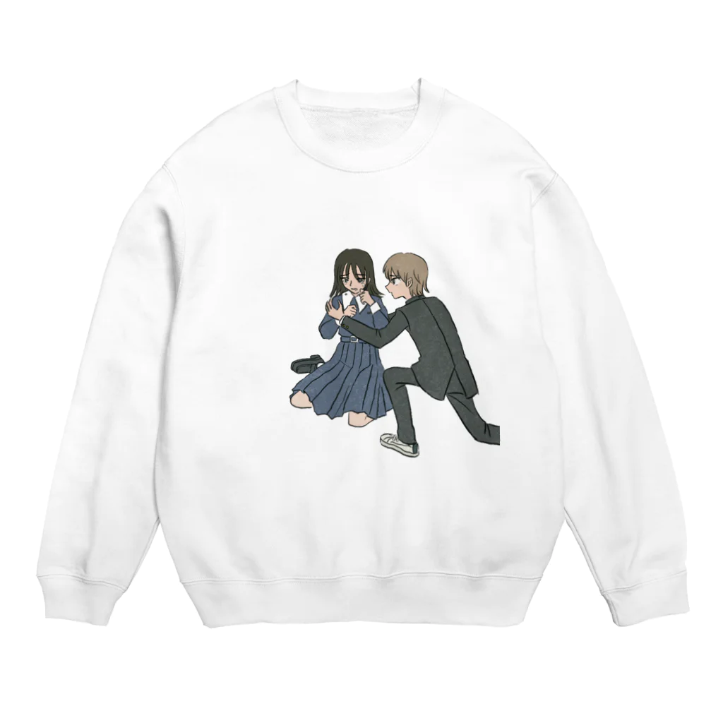 ほげげの泣かないで Crew Neck Sweatshirt