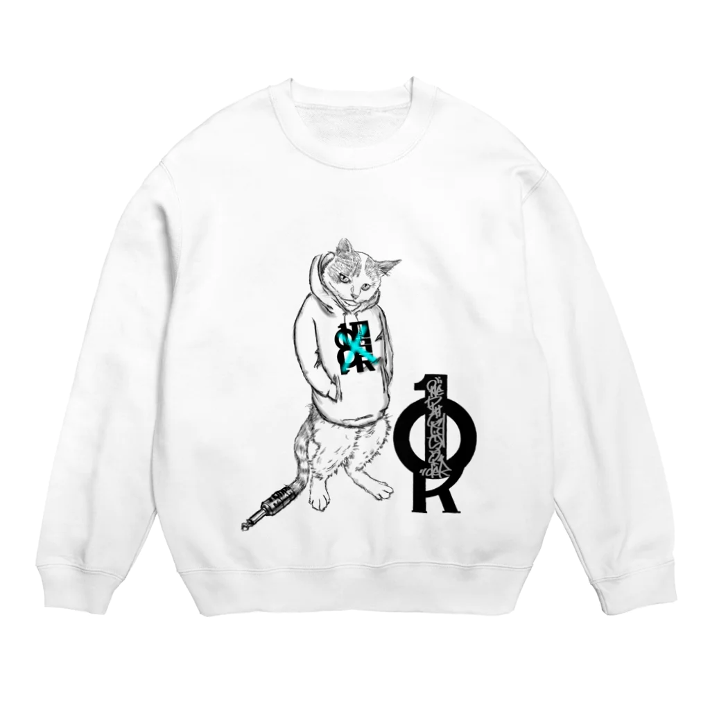 ONE PLUG DISordeRのONE PLUG DISordeR(cat model) Crew Neck Sweatshirt